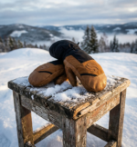 Syed Pro Premium Leather & Textile Gauntlet Mittens – Extreme Cold Weather Protection