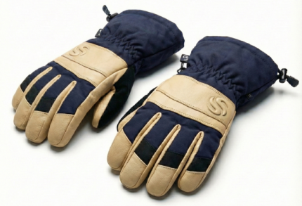 Summit Series Tan Leather Ski Gloves with Touchscreen Fingers