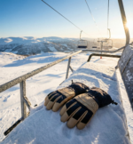 Summit Series Tan Leather Ski Gloves with Touchscreen Fingers