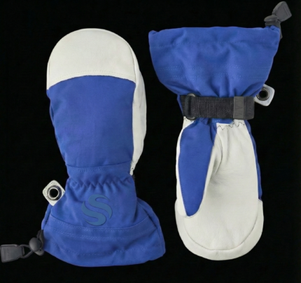 Syed Alpine-X Pro Leather Palm Ski Mittens – Royal Blue/White