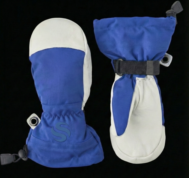 Syed Alpine-X Pro Leather Palm Ski Mittens – Royal Blue/White