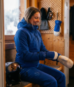 Syed Alpine-X Pro Leather Palm Ski Mittens – Royal Blue/White