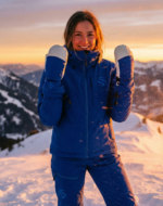 Syed Alpine-X Pro Leather Palm Ski Mittens – Royal Blue/White